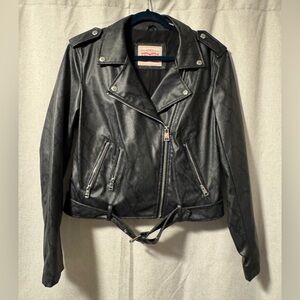 Levi's Black Textured Leather Jacket